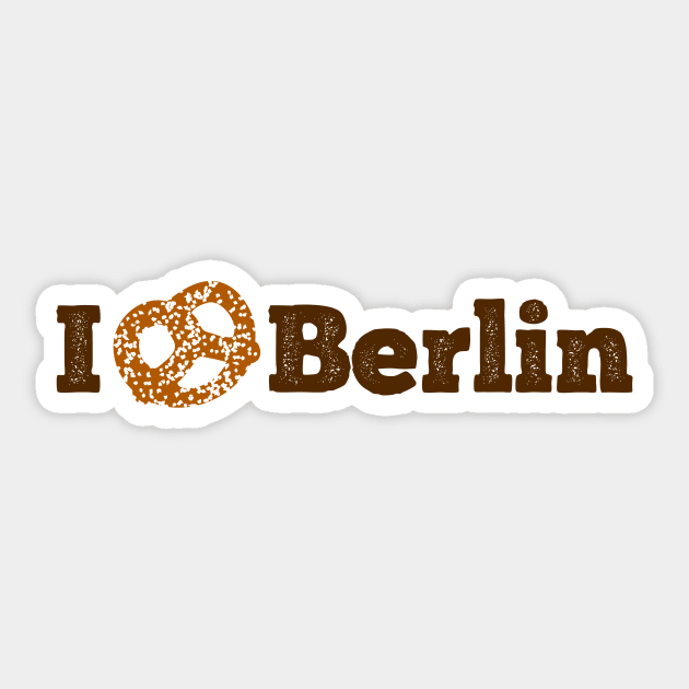 I love Berlin - brown pretzel Sticker by XOOXOO